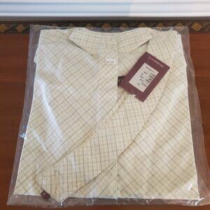 MIKU CREAM EQUESTRIAN DRESS SHOW SHIRT W/BLUE PINSTRIPES